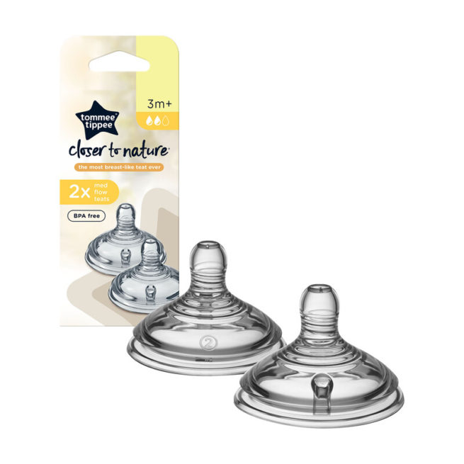 Closer to Nature Teat Medium Flow 2 pack